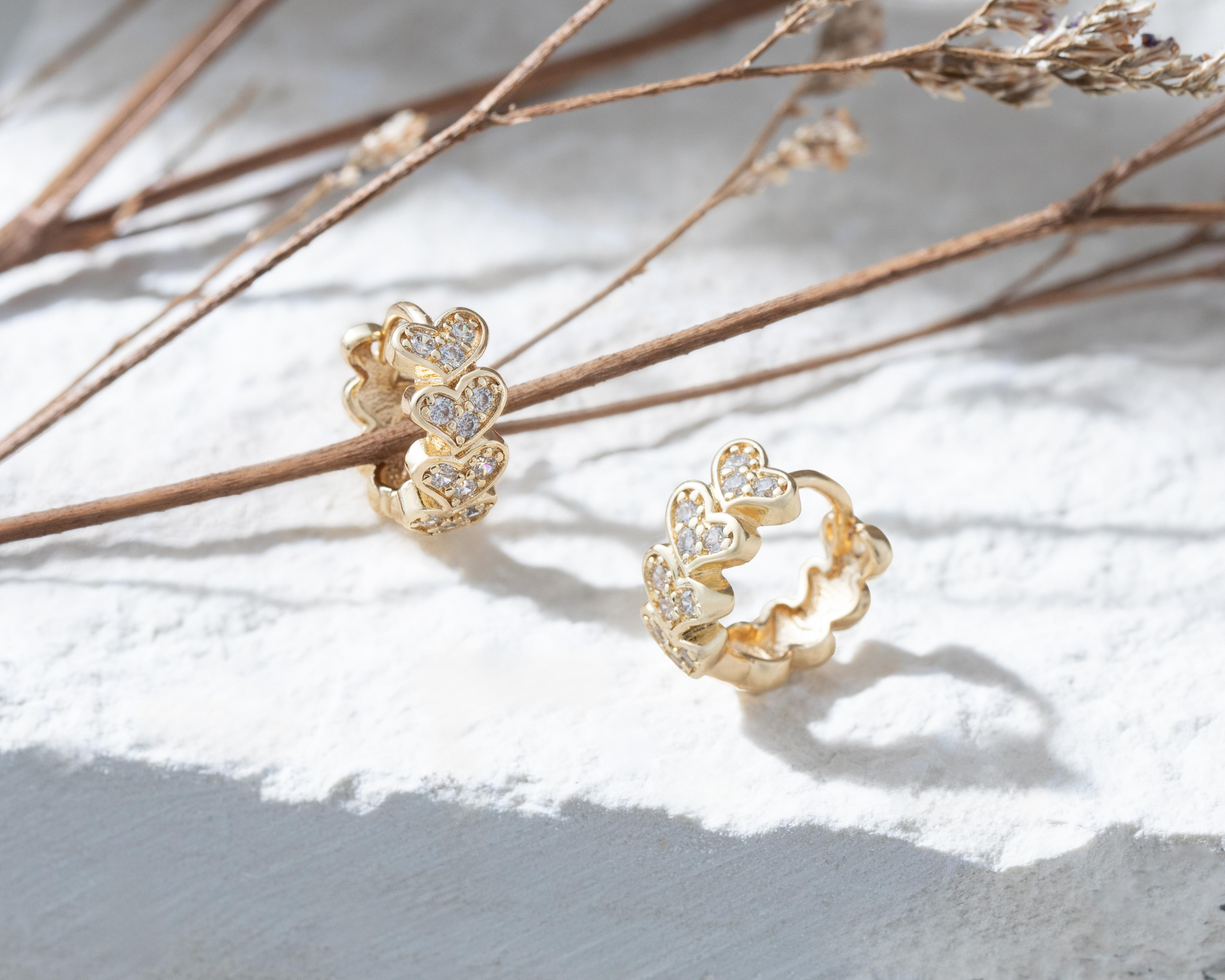 Foto 4 | Aretes de Chapa de Oro Plafer
