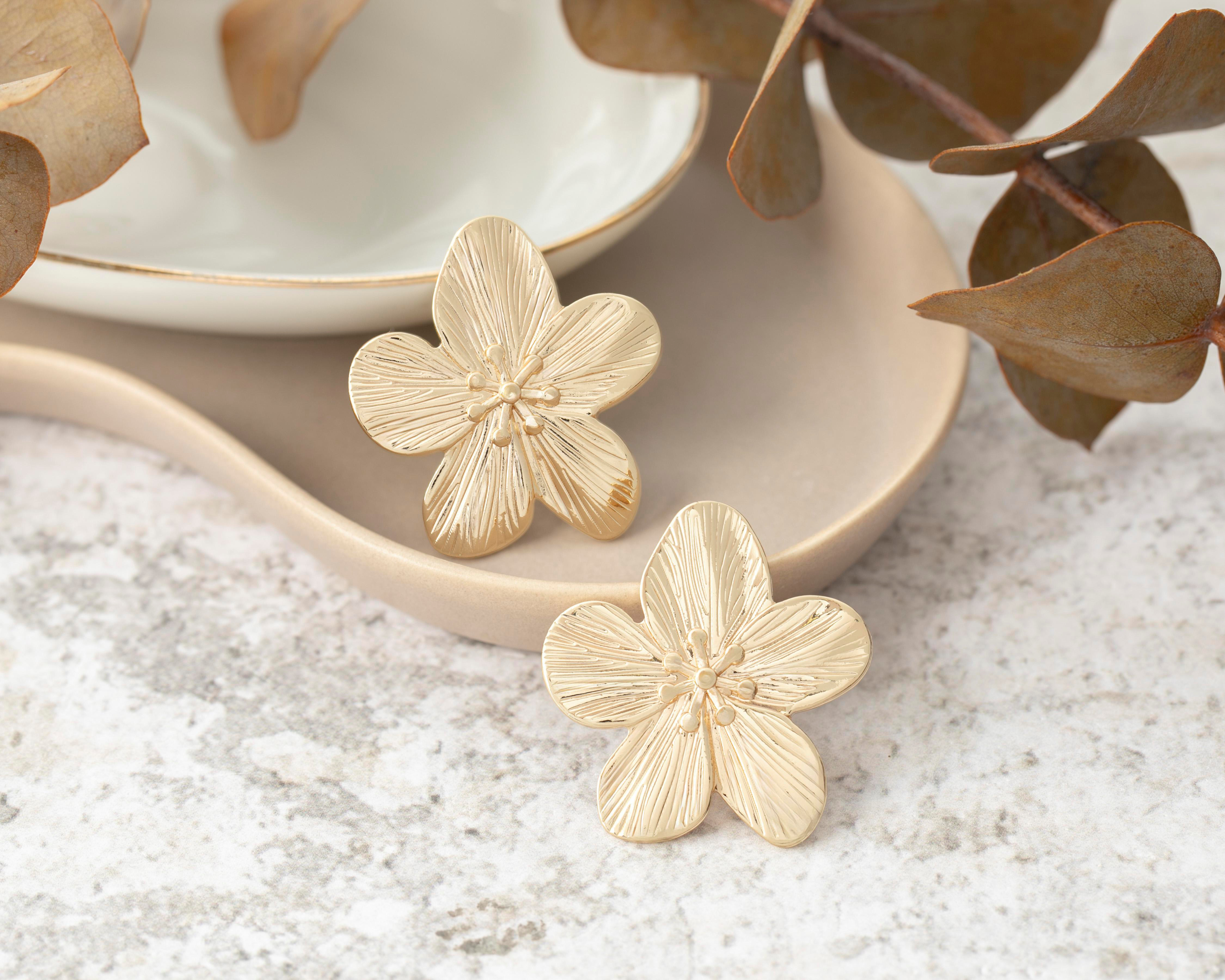 Foto 4 | Aretes de Chapa de Oro Plafer