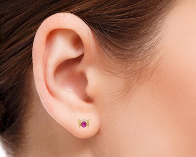 Foto 5 | Aretes de Oro 10K Sabelli