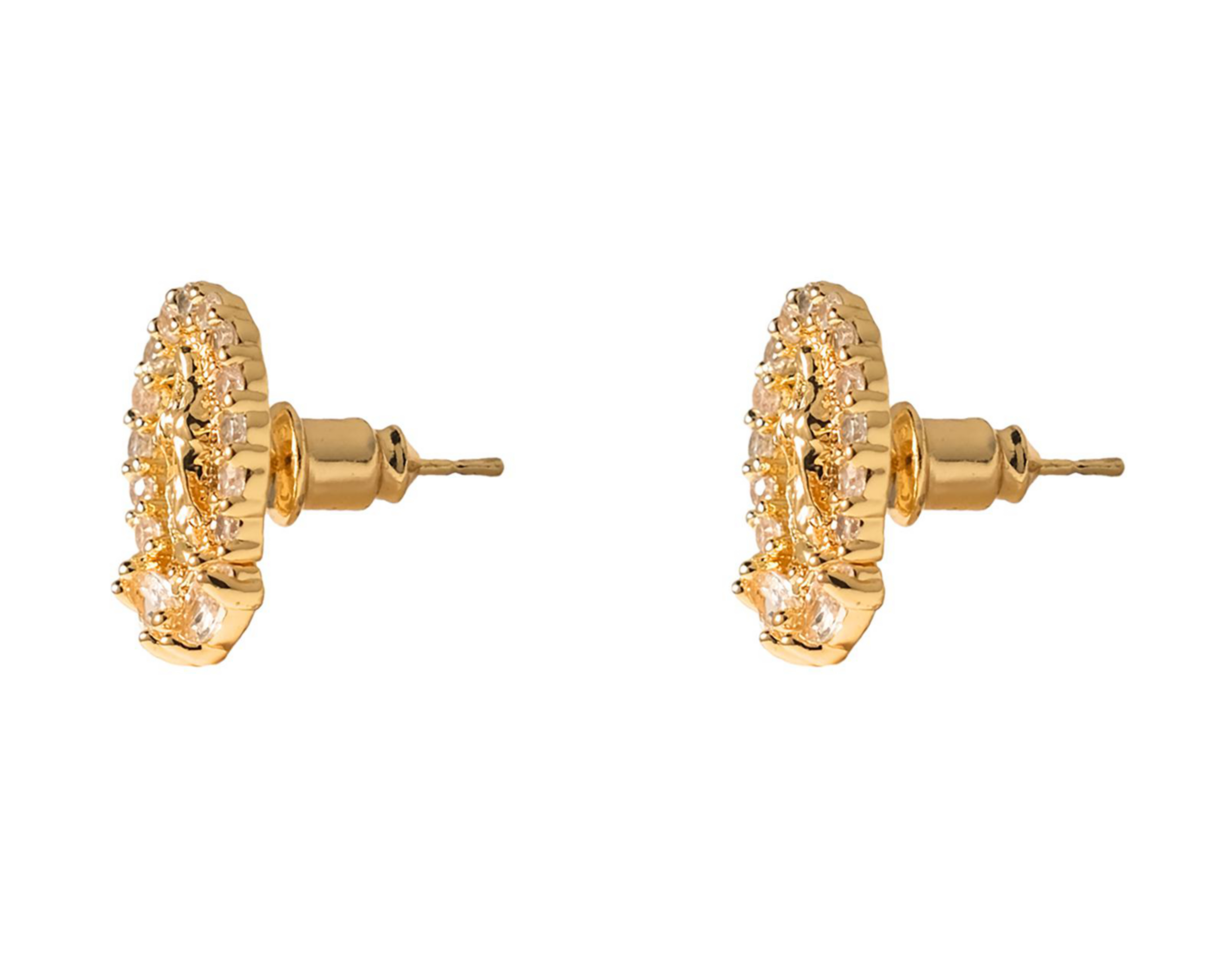 Foto 2 | Aretes Chapa de Oro Girondela