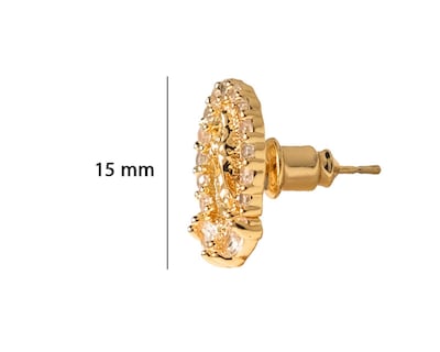 Foto 5 | Aretes Chapa de Oro Girondela