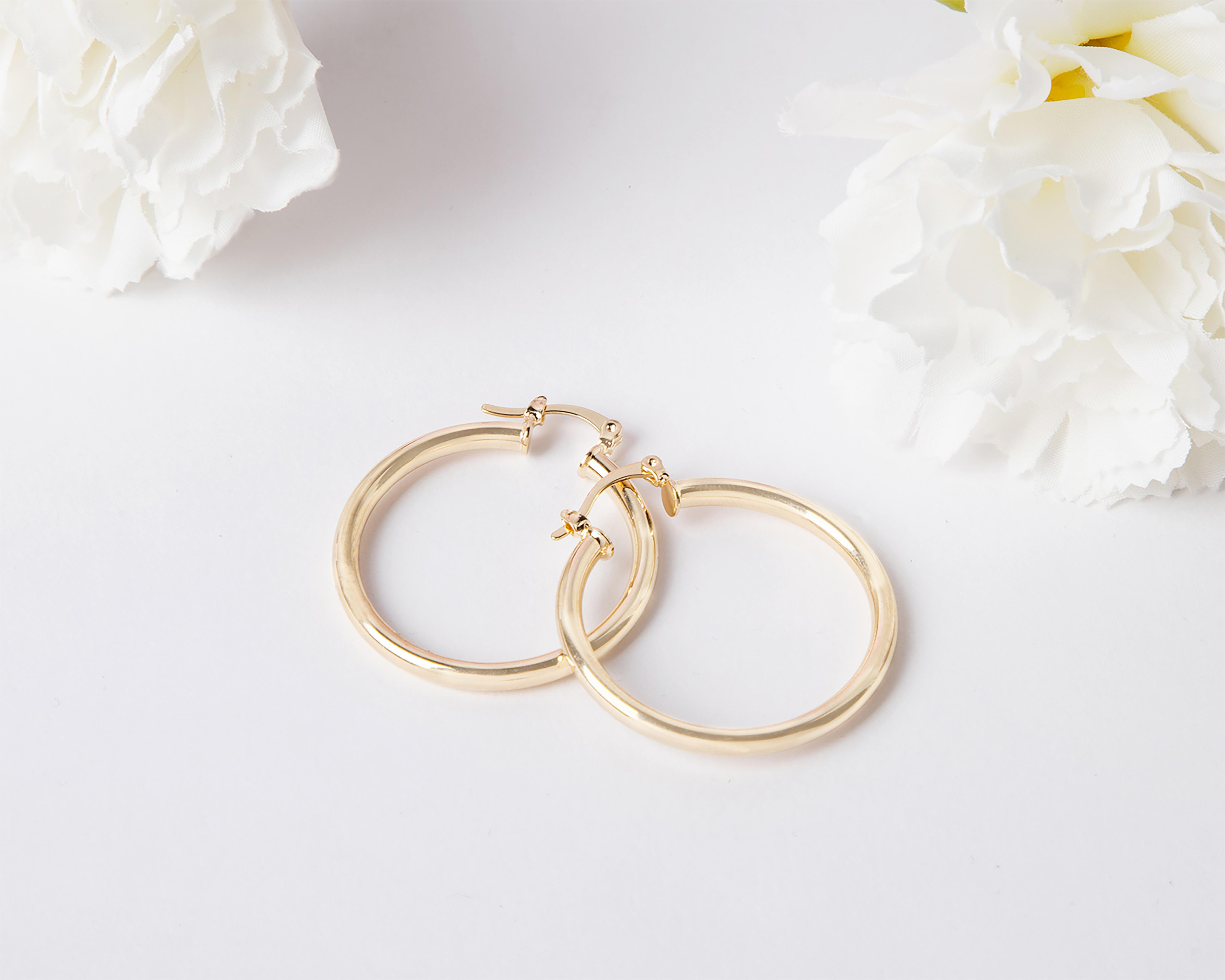 Foto 4 | Arracadas Chapa de Oro 18K Girondela
