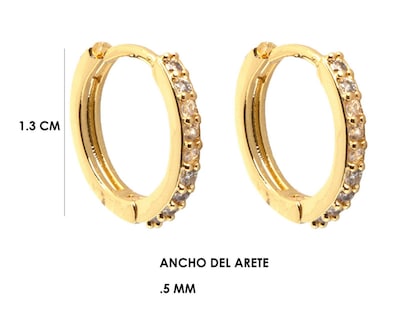Foto 7 | Aretes Chapa de Oro 18K Girondela