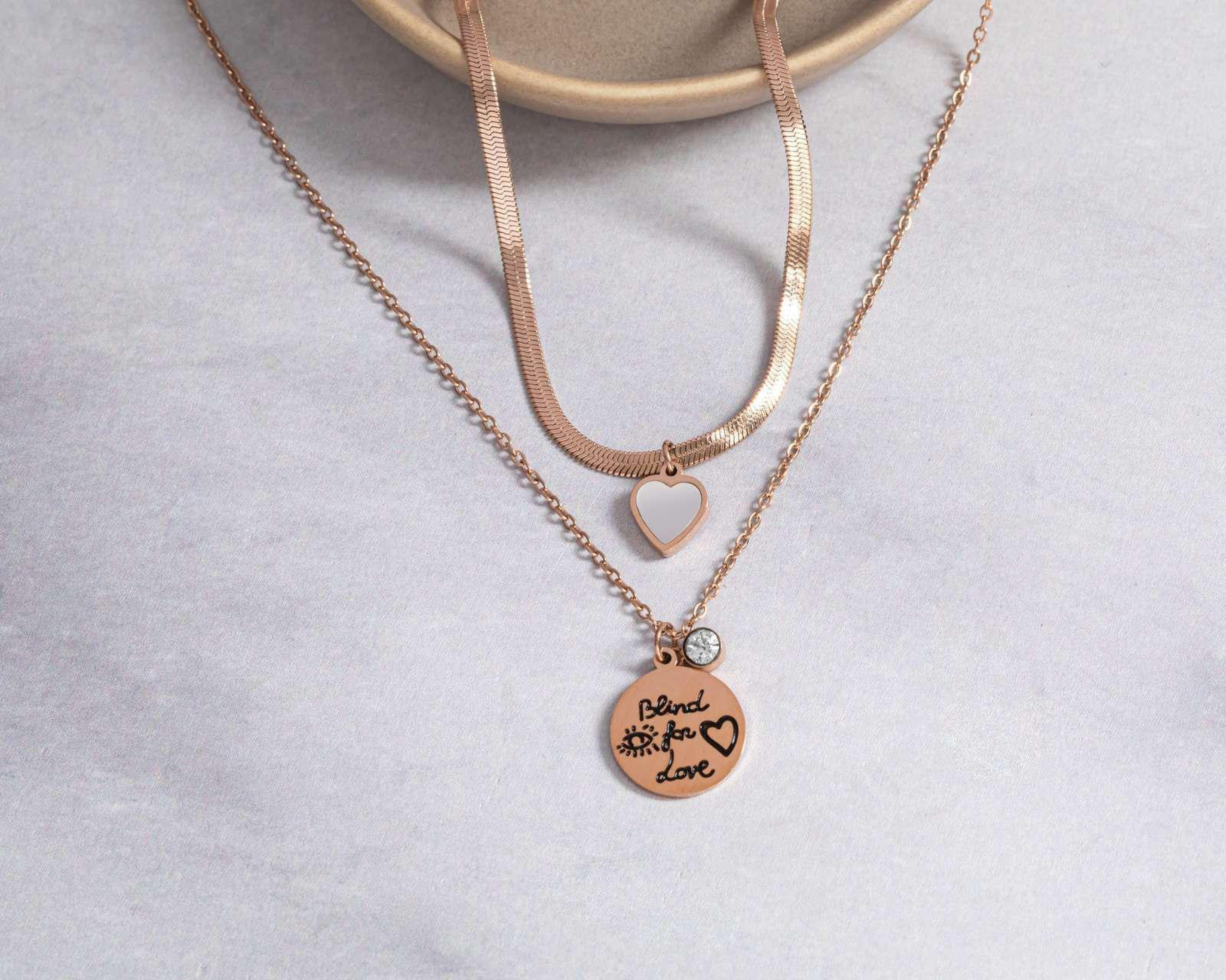 Foto 6 pulgar | Collar de Acero Inoxidable Thinner