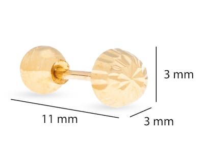 Foto 4 | Broqueles de Oro de 14K Baby Colors