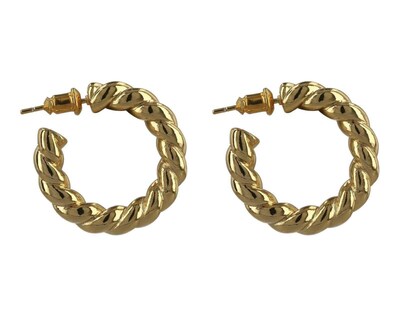 Foto 2 | Arracadas de Chapa de Oro 18k Girondela