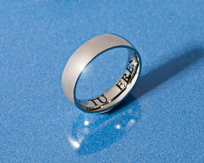 Foto 6 | Anillo de Acero Inoxidable Thinner Nro. 8-8.5