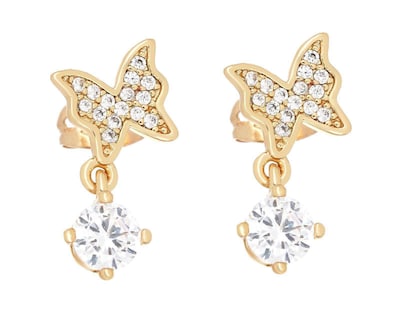Foto 3 | Aretes de Chapa de Oro 18K Plafer
