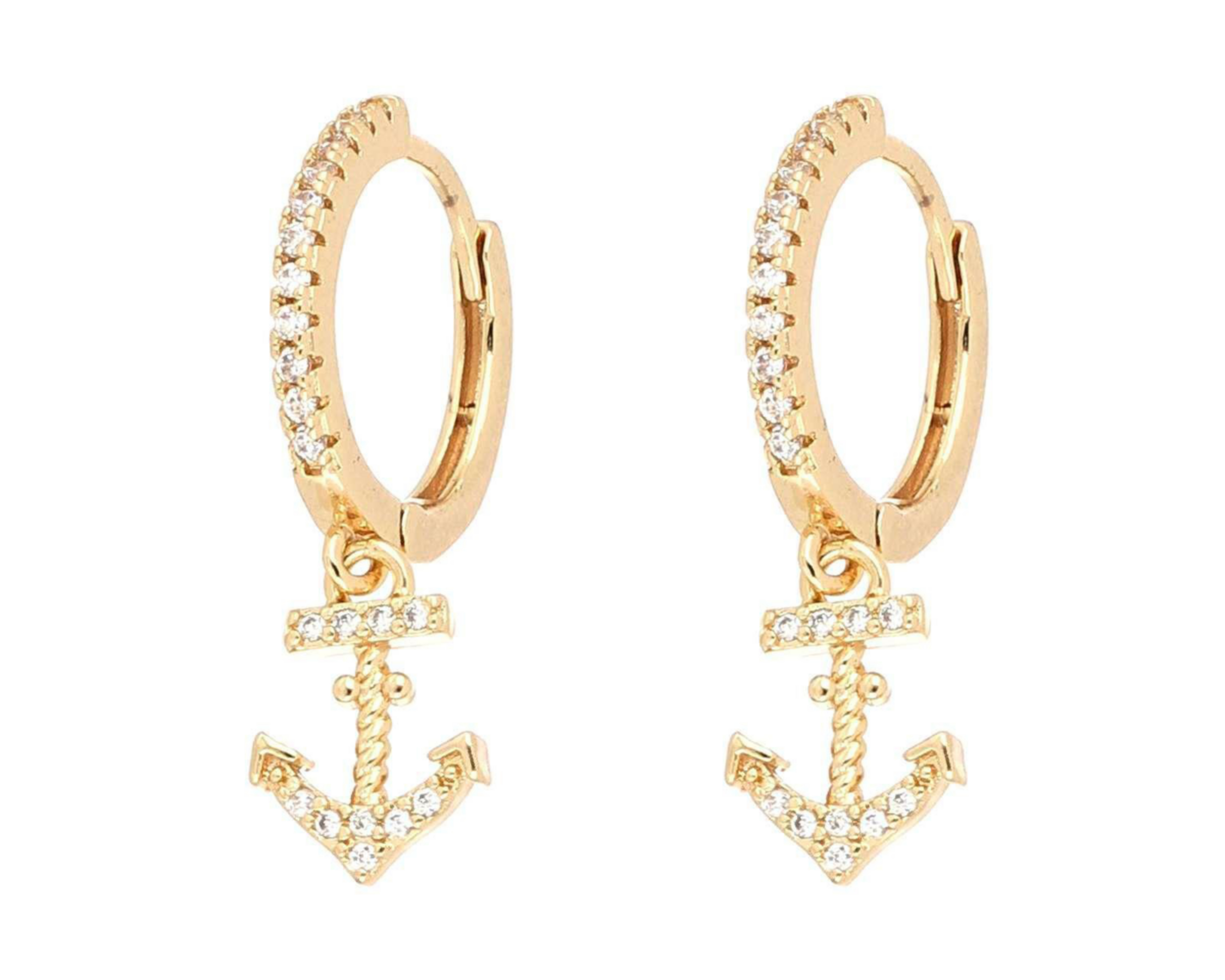 Foto 2 pulgar | Aretes Chapa de Oro 18K Plafer