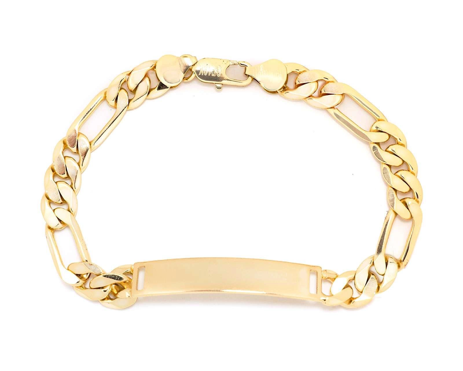 Pulsera de Chapa de Oro 18K Sentimientos