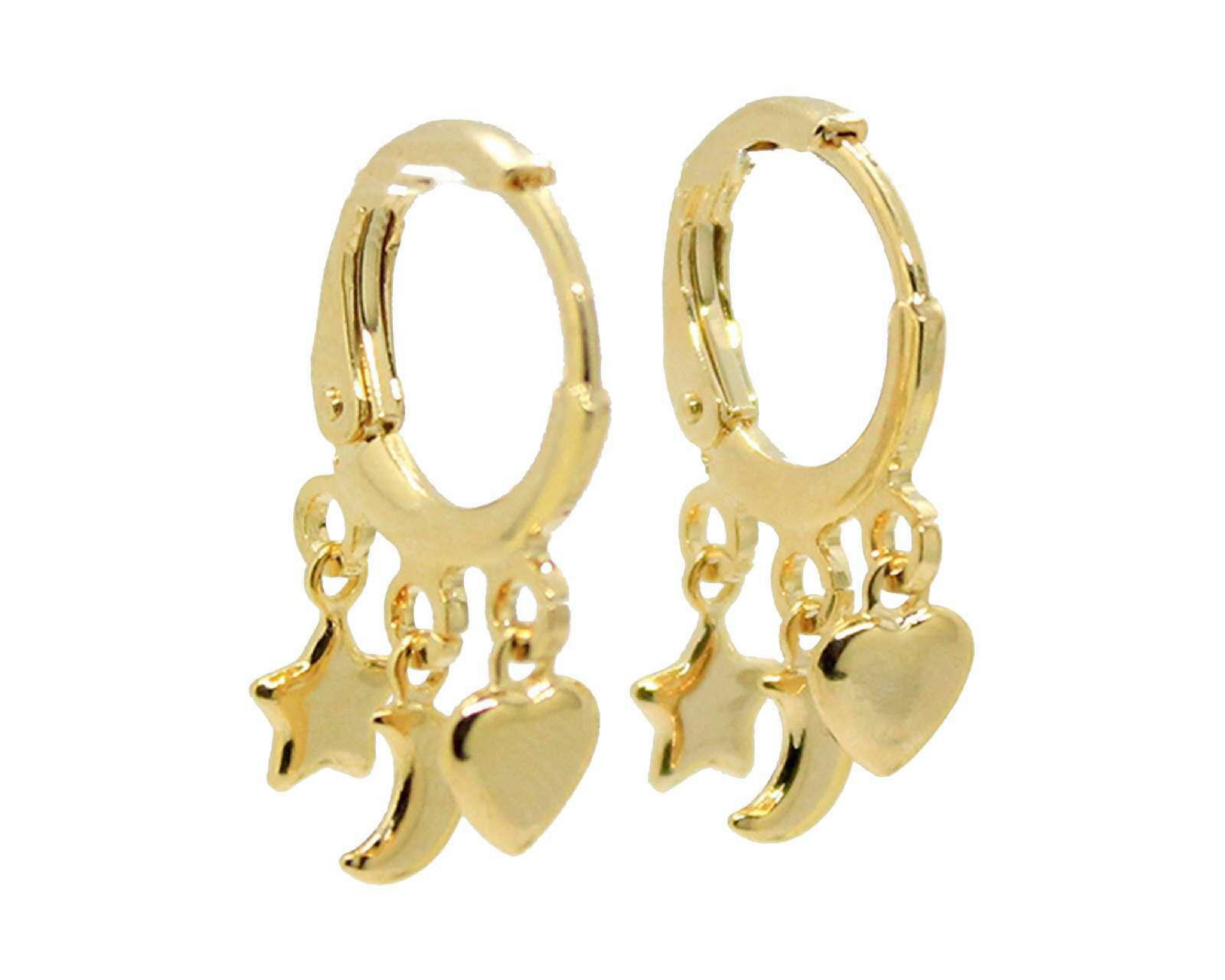 Foto 2 pulgar | Aretes de Chapa de Oro 18K Girondela