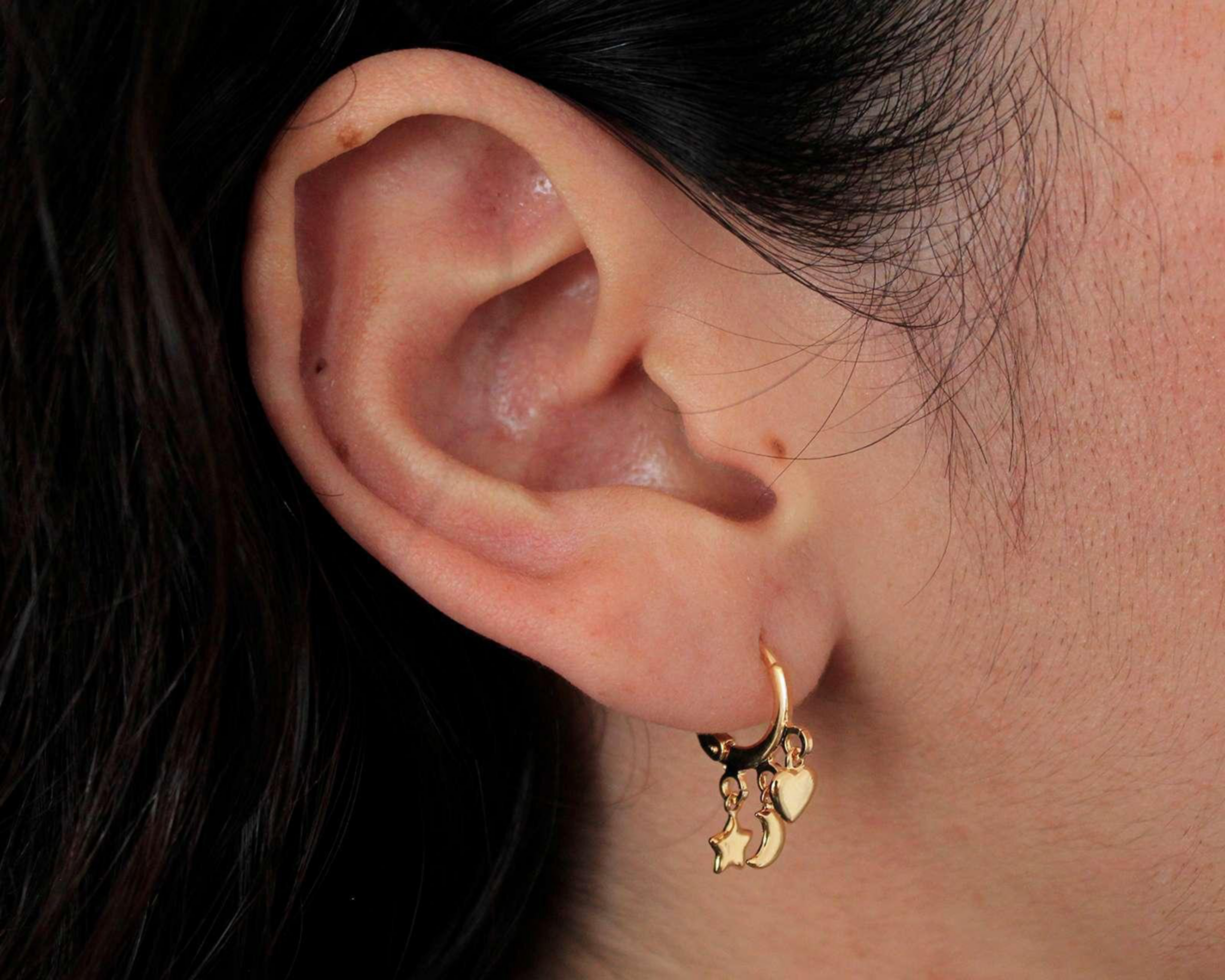 Foto 2 | Aretes de Chapa de Oro 18K Girondela