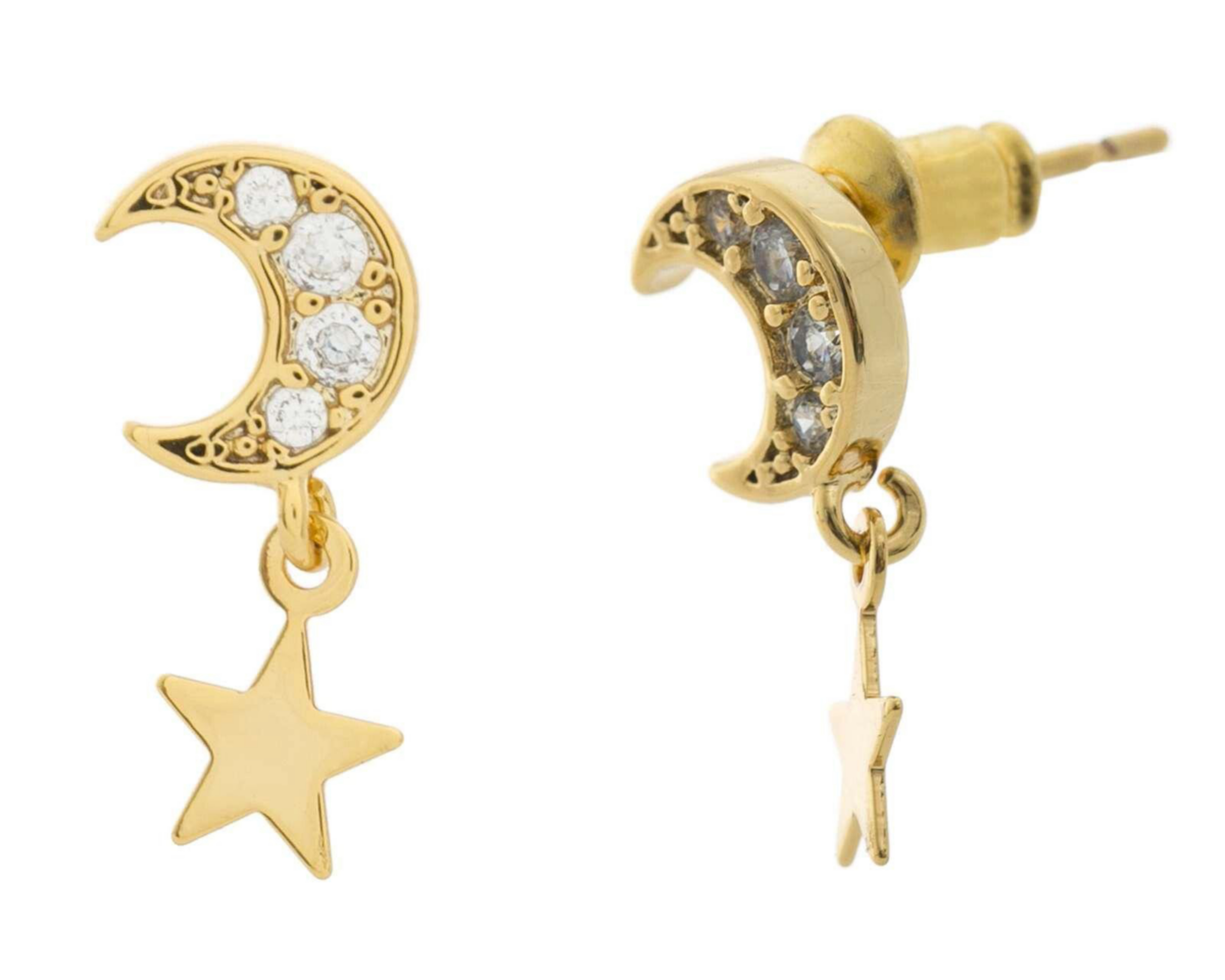 Foto 2 | Aretes de Chapa de Oro 18K Girondela