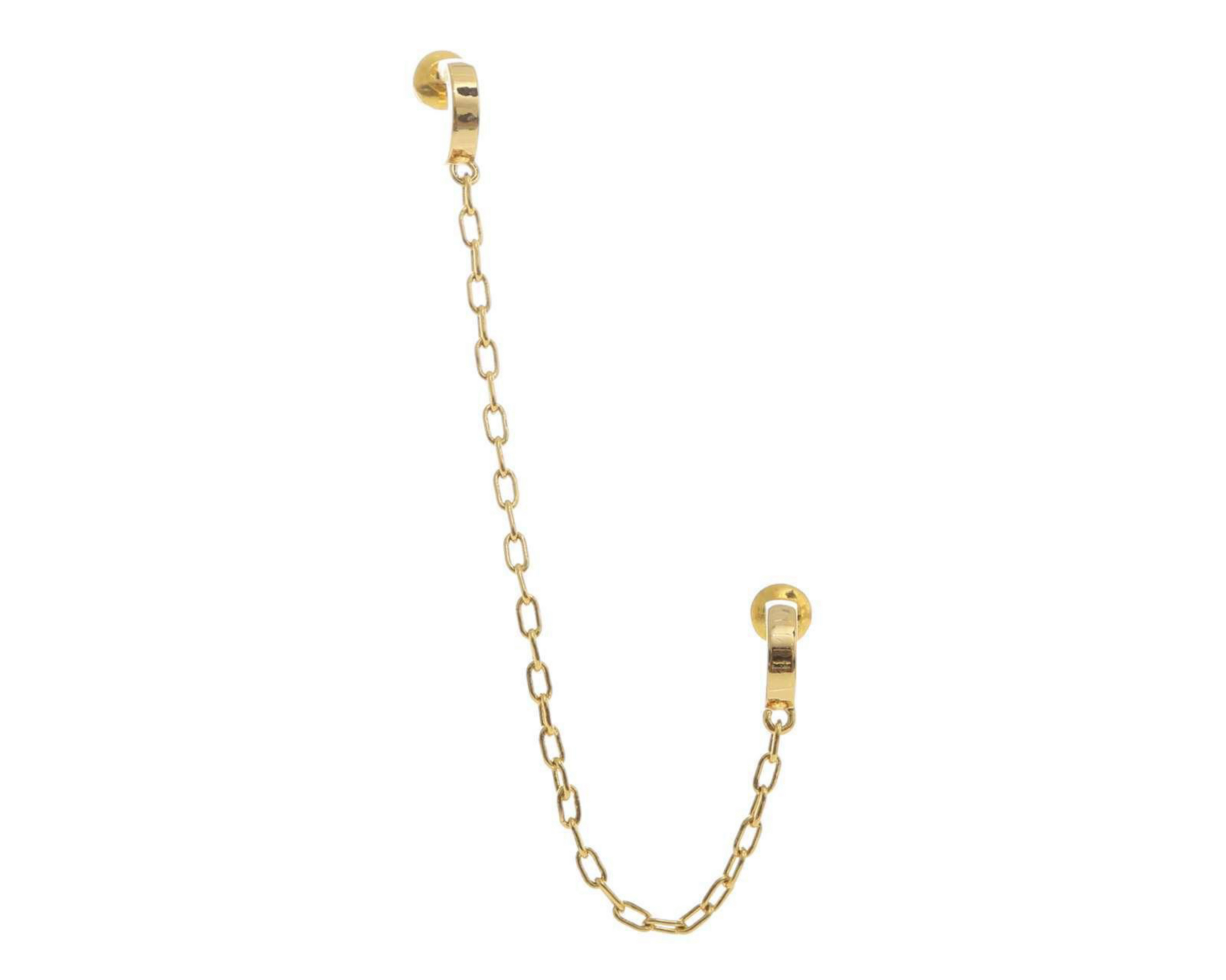 Foto 2 pulgar | Piercing con Cadena de Chapa de Oro 18K Girondela