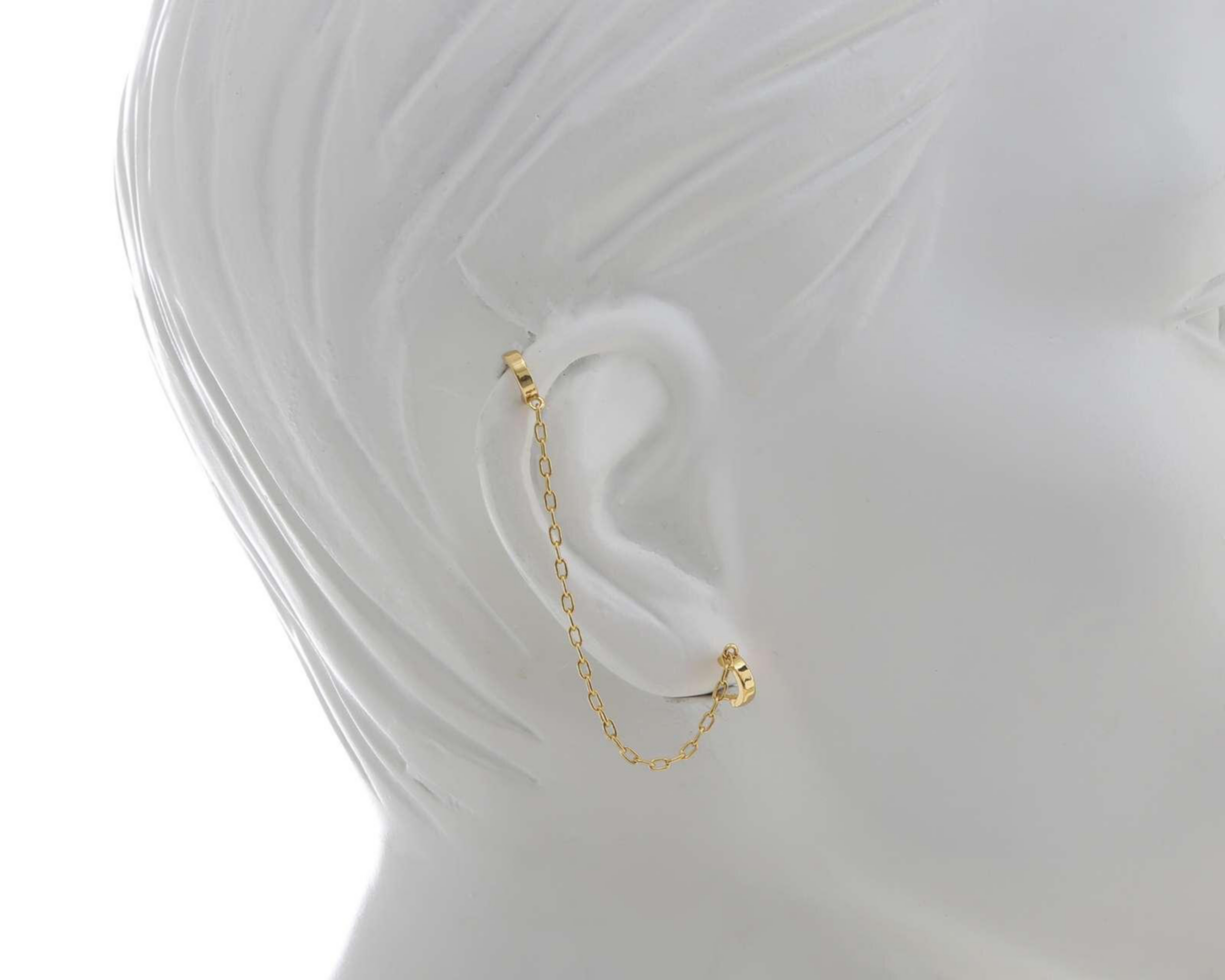 Foto 5 pulgar | Piercing con Cadena de Chapa de Oro 18K Girondela