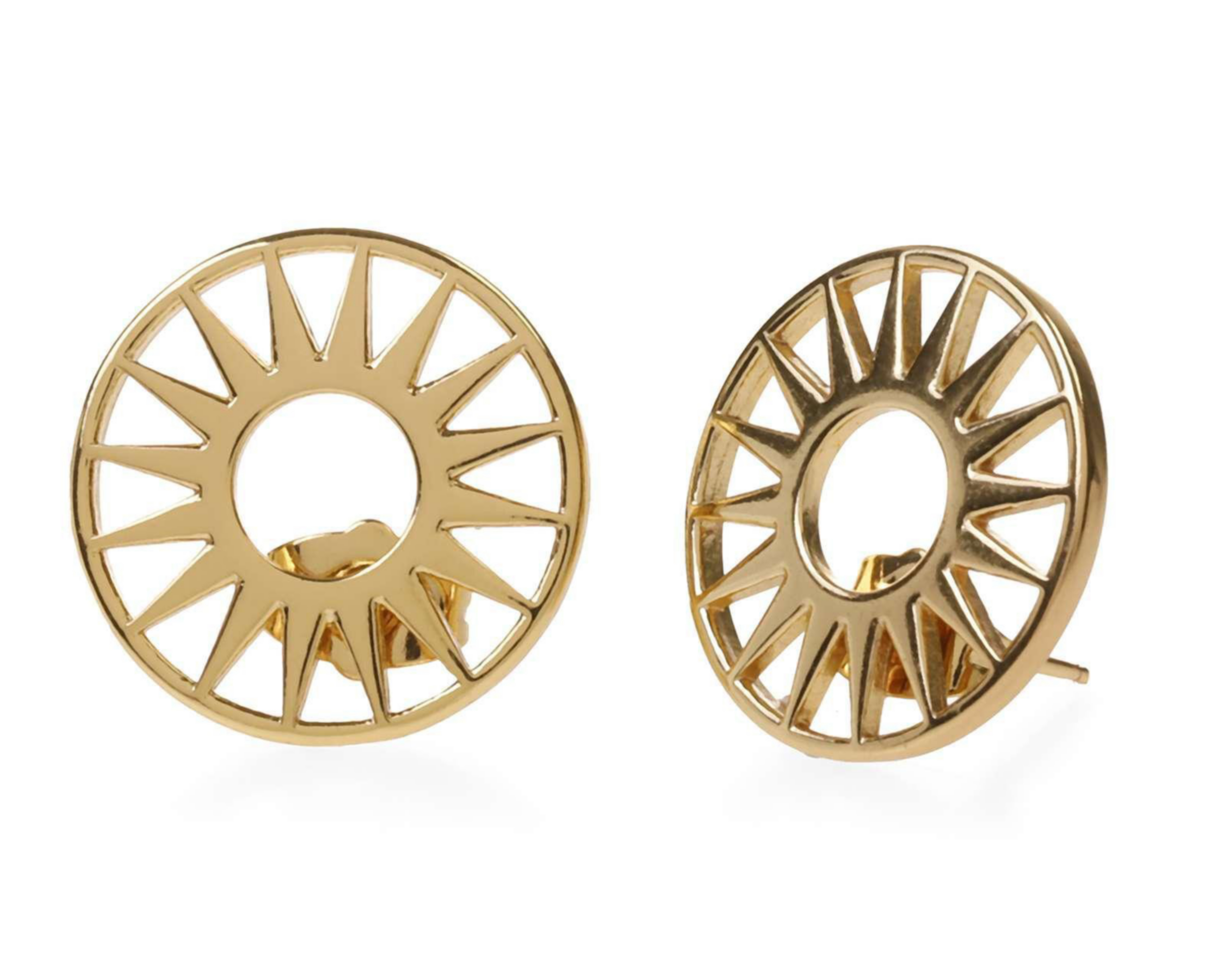 Foto 2 pulgar | Aretes de Chapa de Oro 18K Mareti