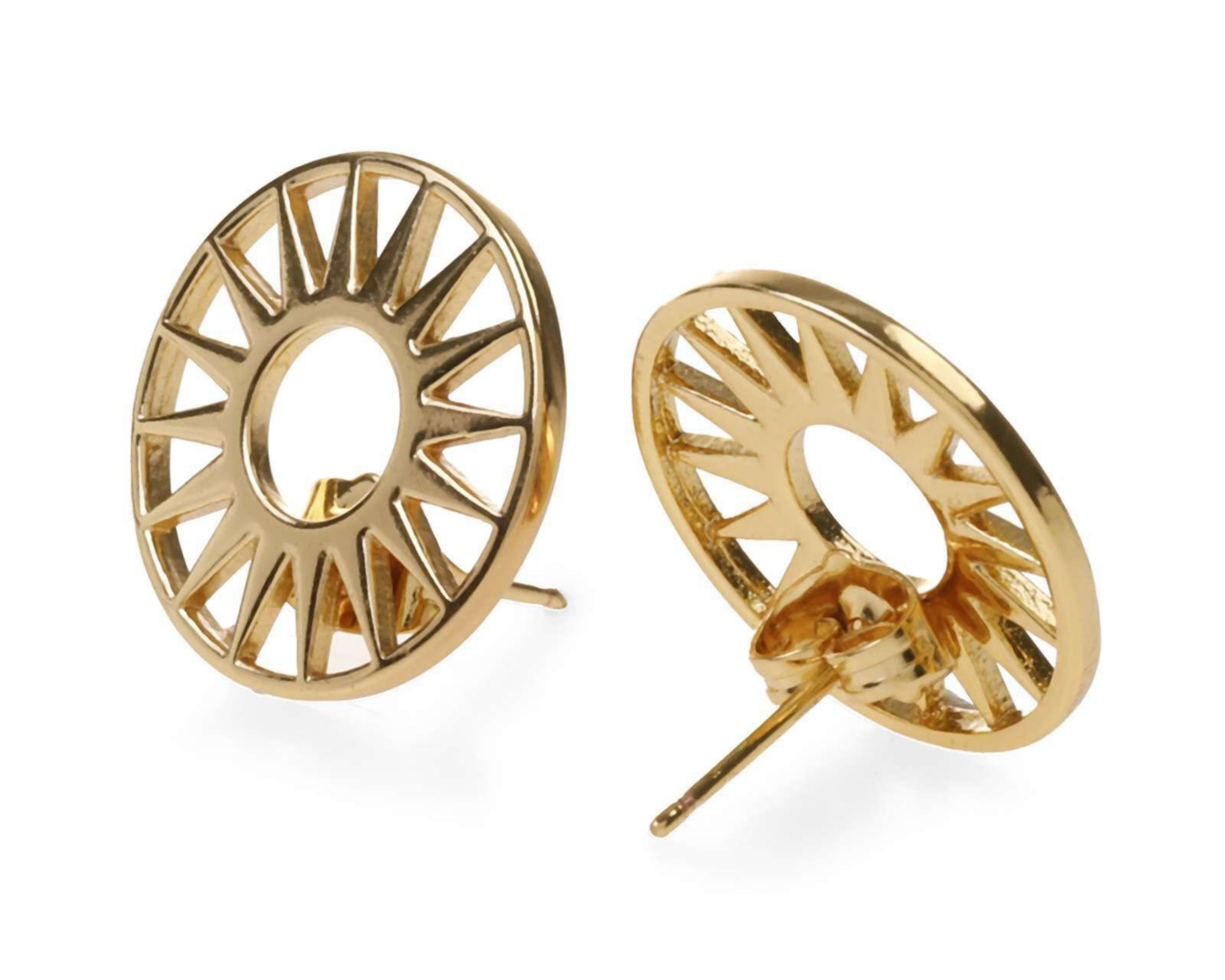 Foto 3 pulgar | Aretes de Chapa de Oro 18K Mareti