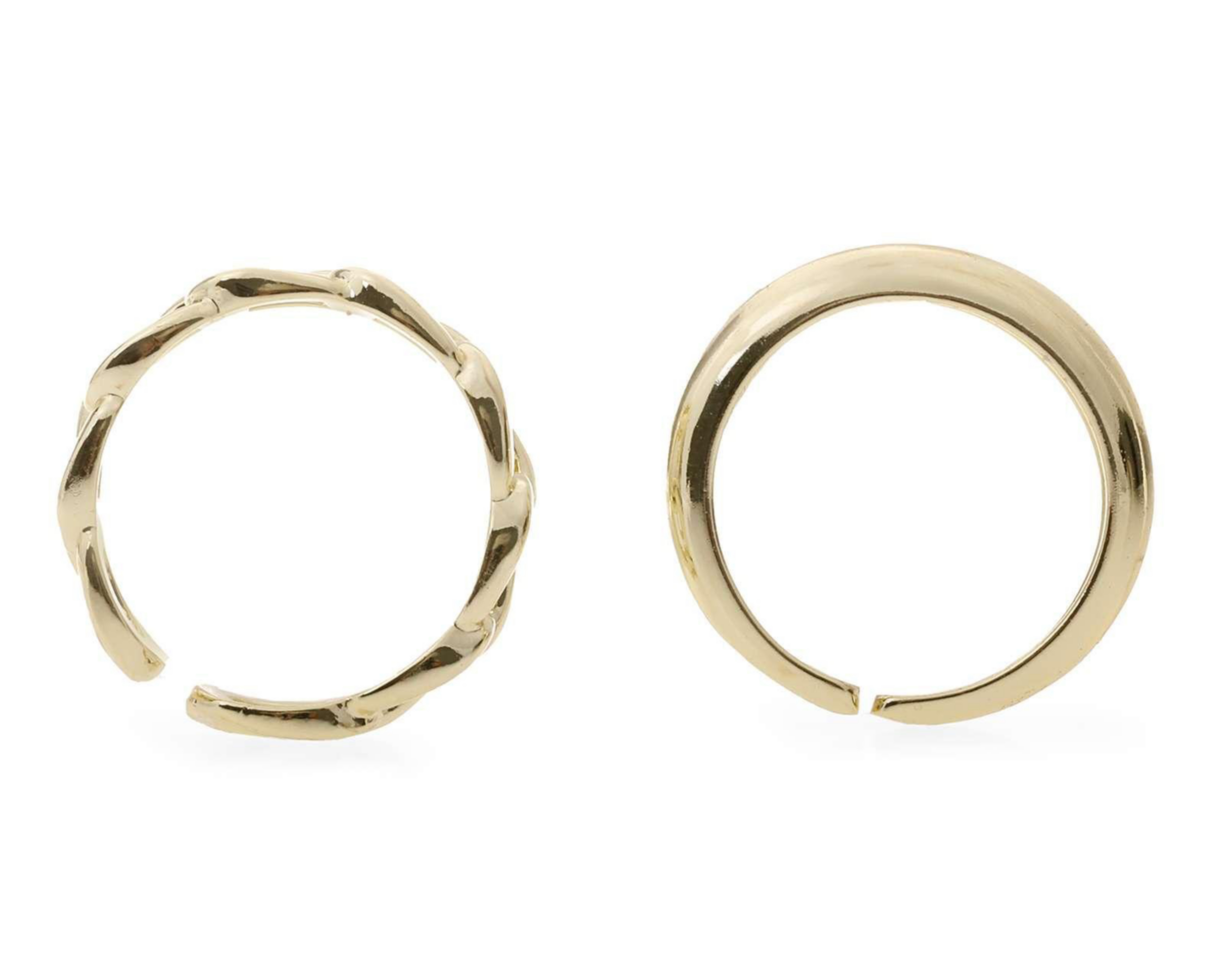 Foto 4 pulgar | Anillos de Chapa de Oro 18K Nro. 7-8
