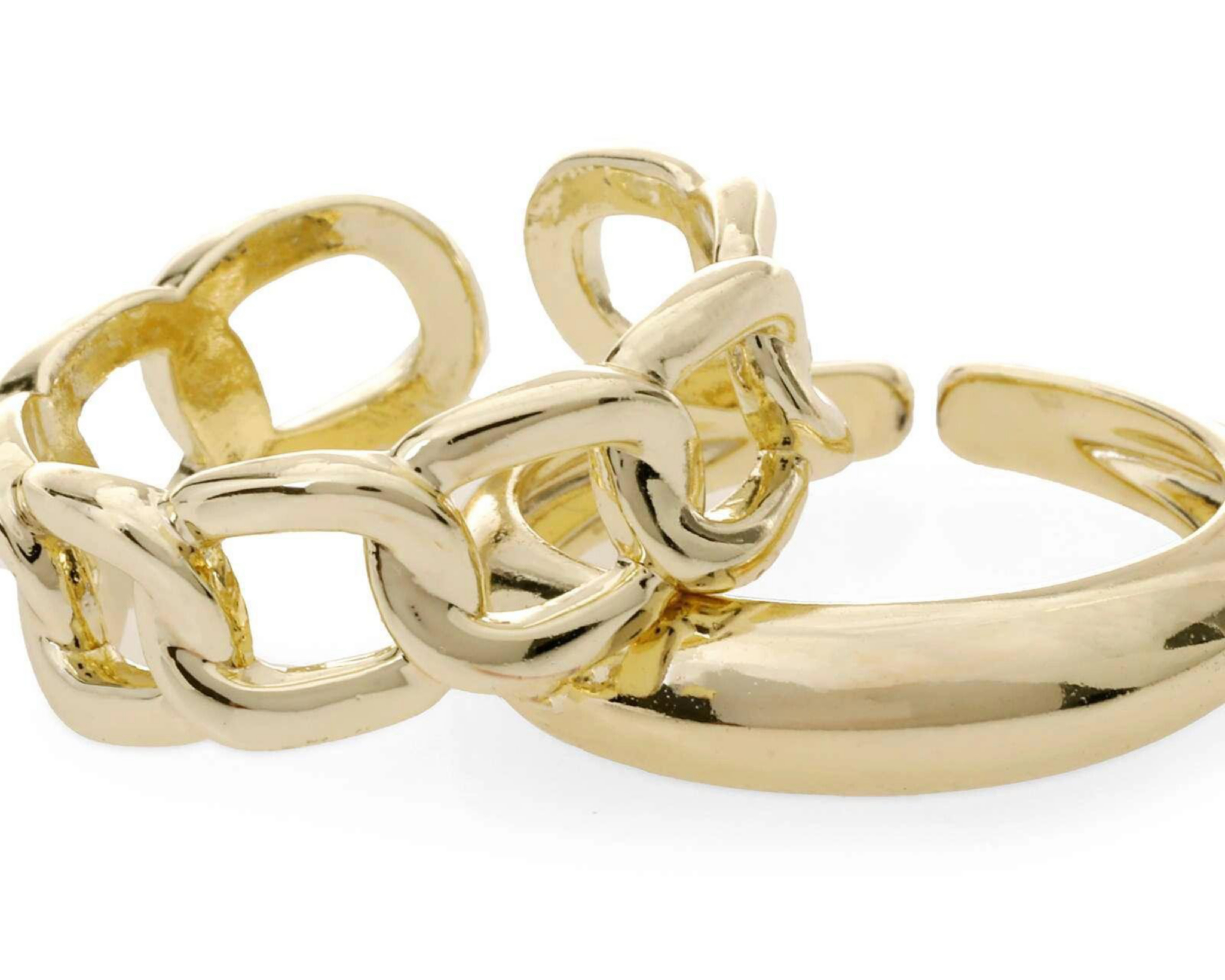 Foto 4 | Anillos de Chapa de Oro 18K Nro. 7-8