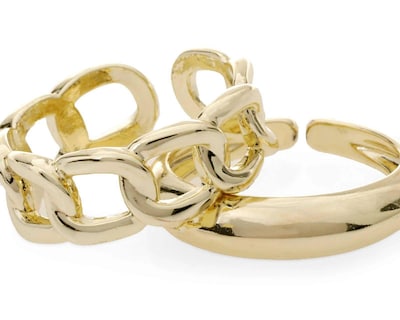 Foto 4 | Anillos de Chapa de Oro 18K Nro. 7-8