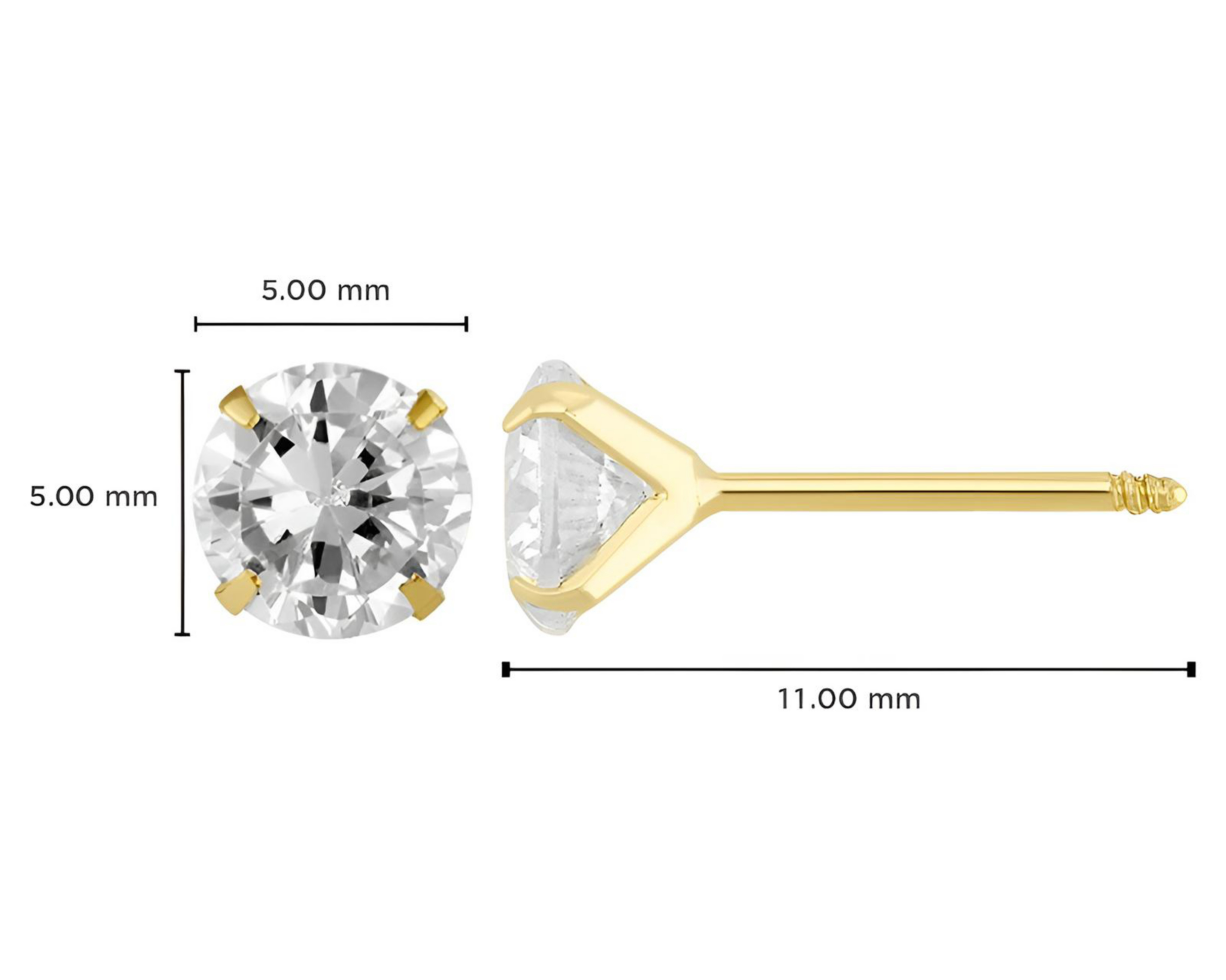 Foto 5 | Broqueles de Oro 14K Sabelli