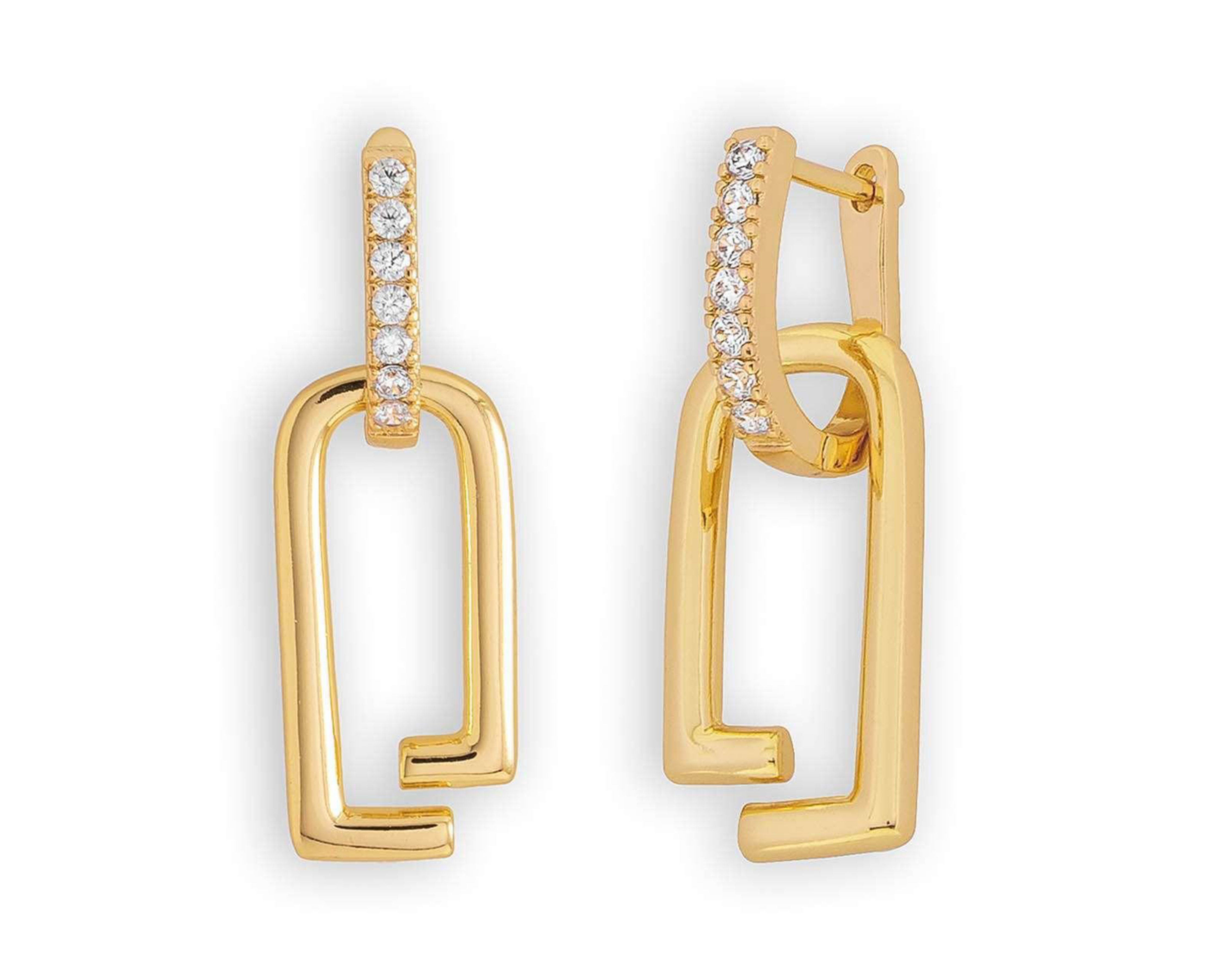 Aretes de Chapa de Oro 18K Plafer