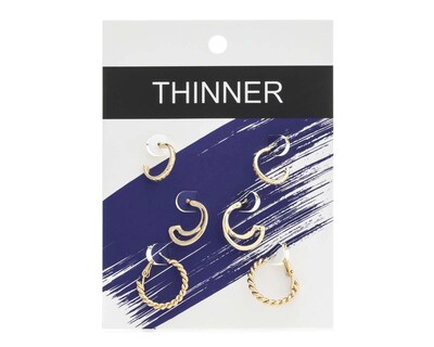 Foto 4 | Arracadas de Bisutería Fina Thinner