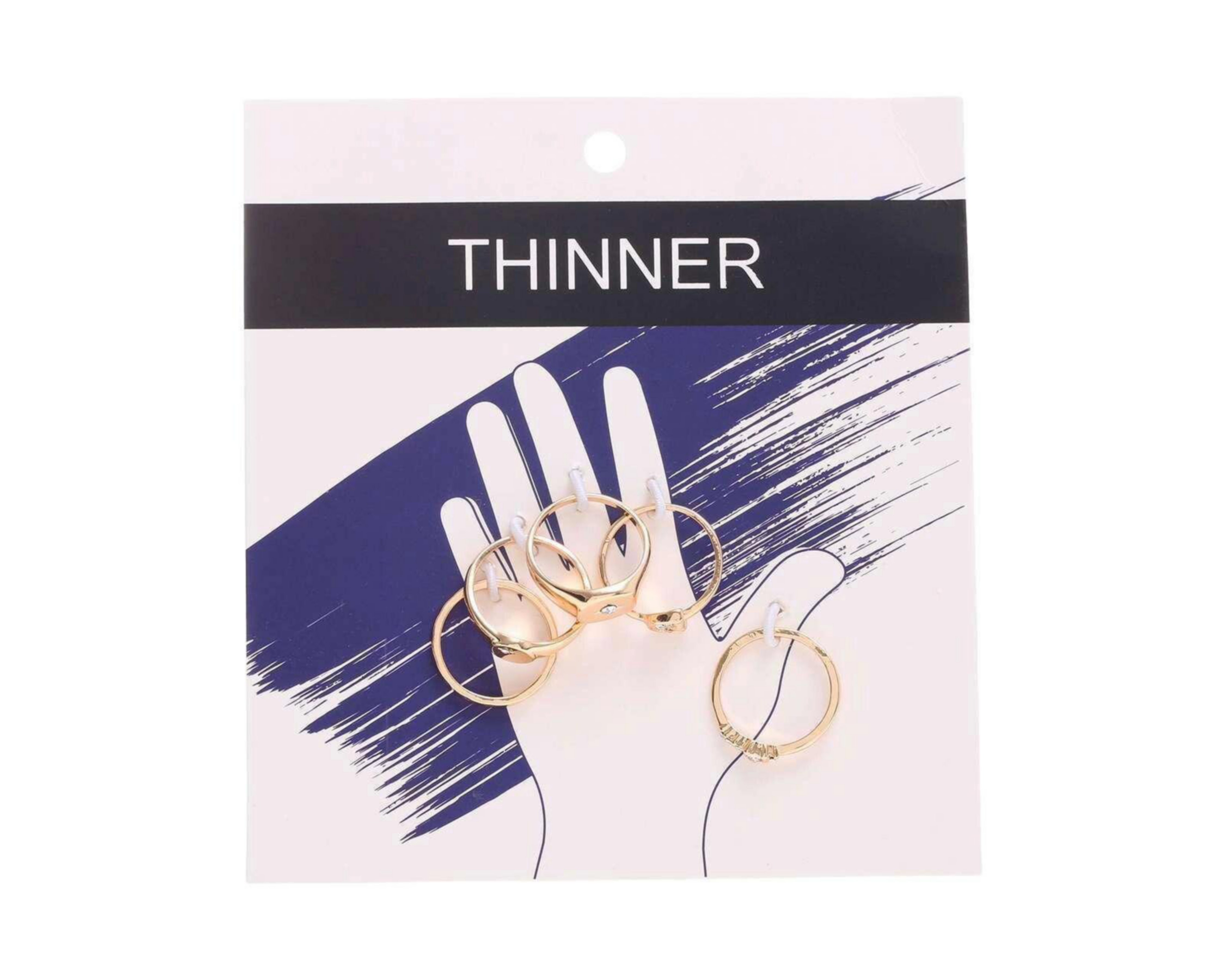 Anillos de Bisutería Fina Thinner 5 Piezas