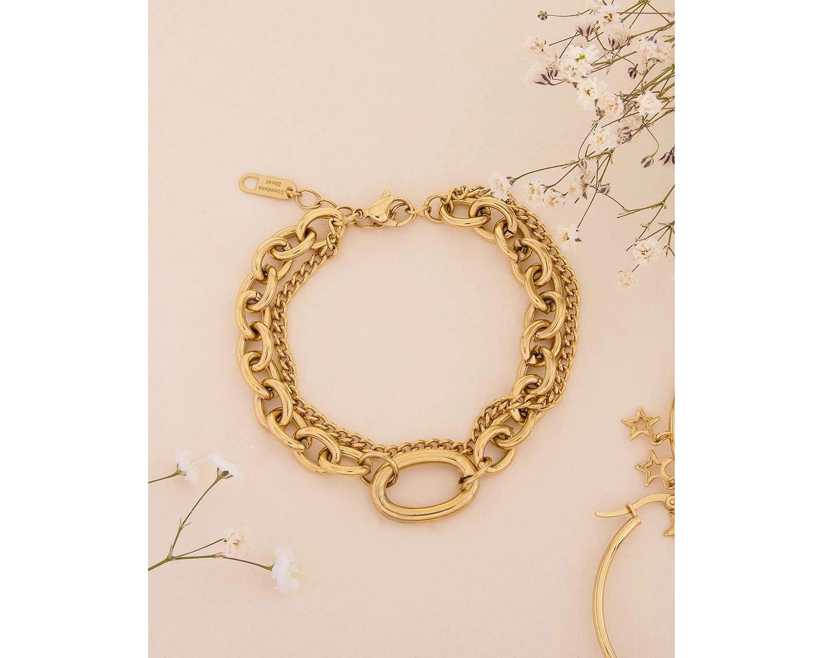 Foto 5 pulgar | Pulsera de Acero Inoxidable Jennifer Lopez