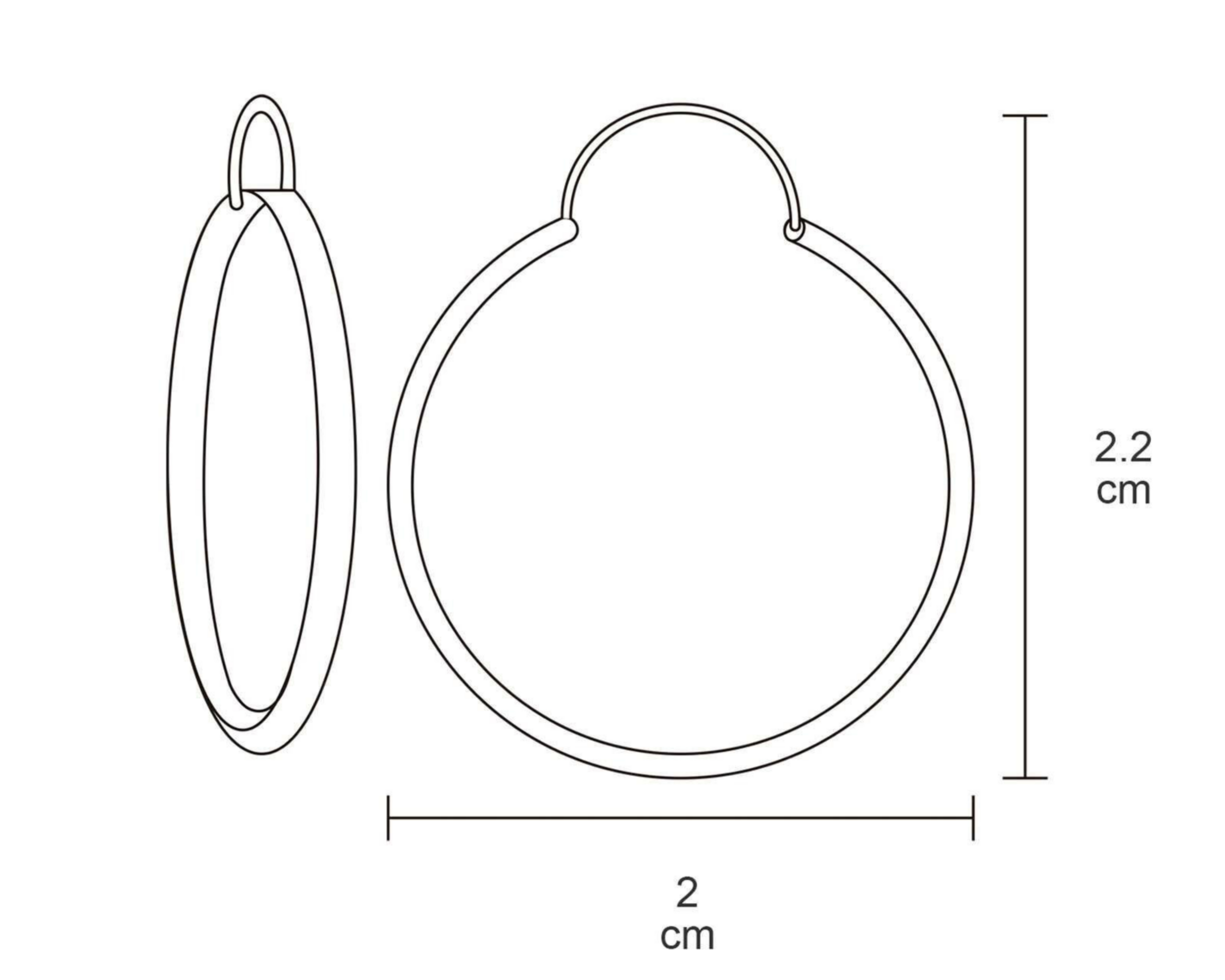 Foto 4 | Arracadas de Acero Inoxidable Thinner