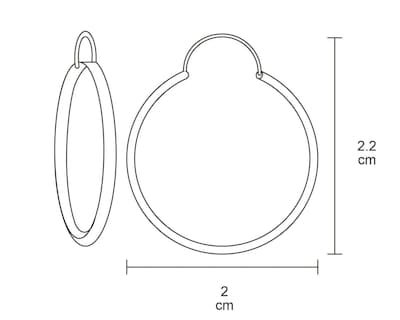 Foto 4 | Arracadas de Acero Inoxidable Thinner