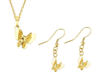 Foto 1 | Collar y Aretes de Acero Inoxidable Thinner