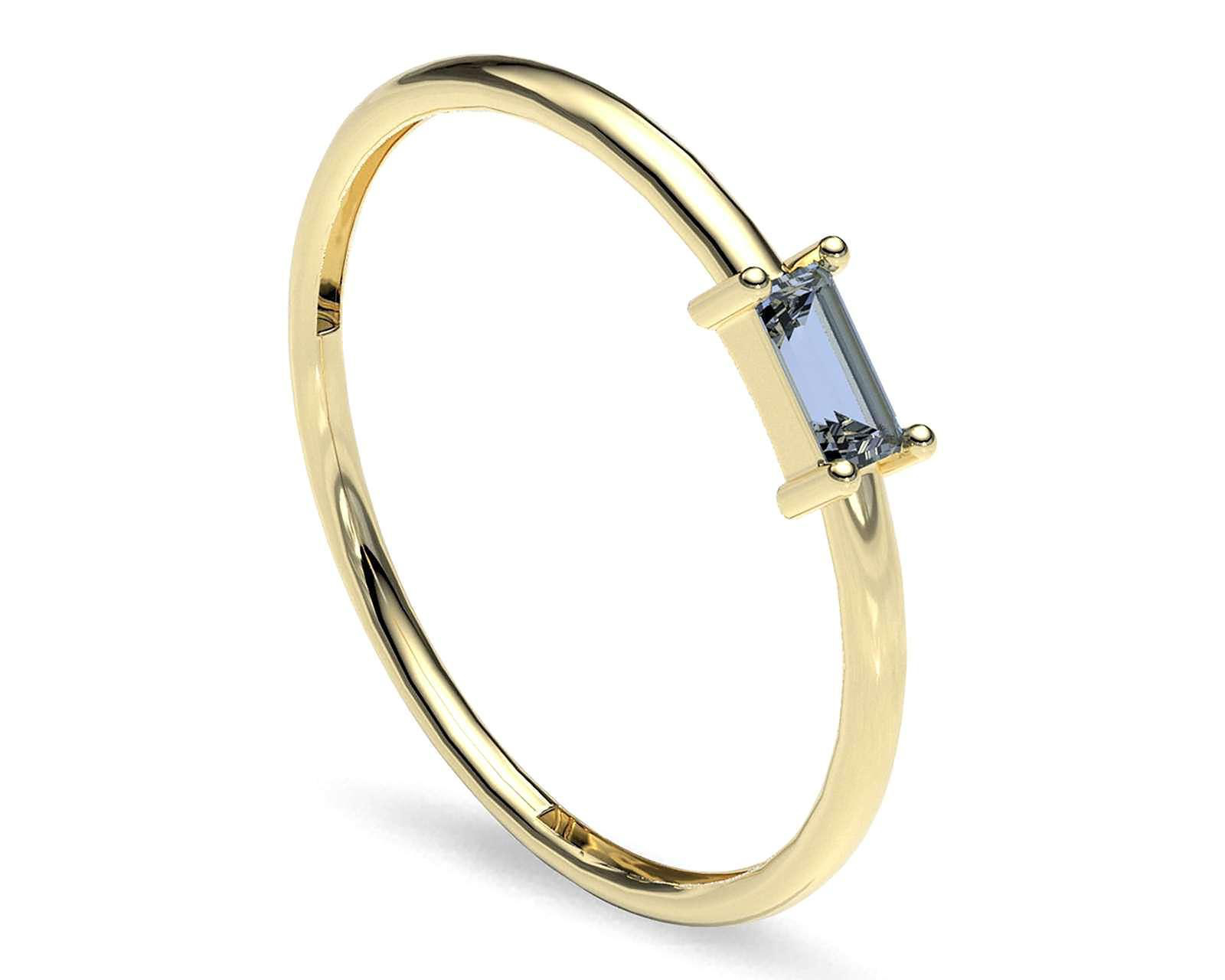 Anillo de Oro 10K Moments Baquette Aqua Talla 6-6.5 $1,609