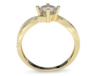 Foto 3 | Anillo de Oro 10K Moments Cruzado No. 6-6.5
