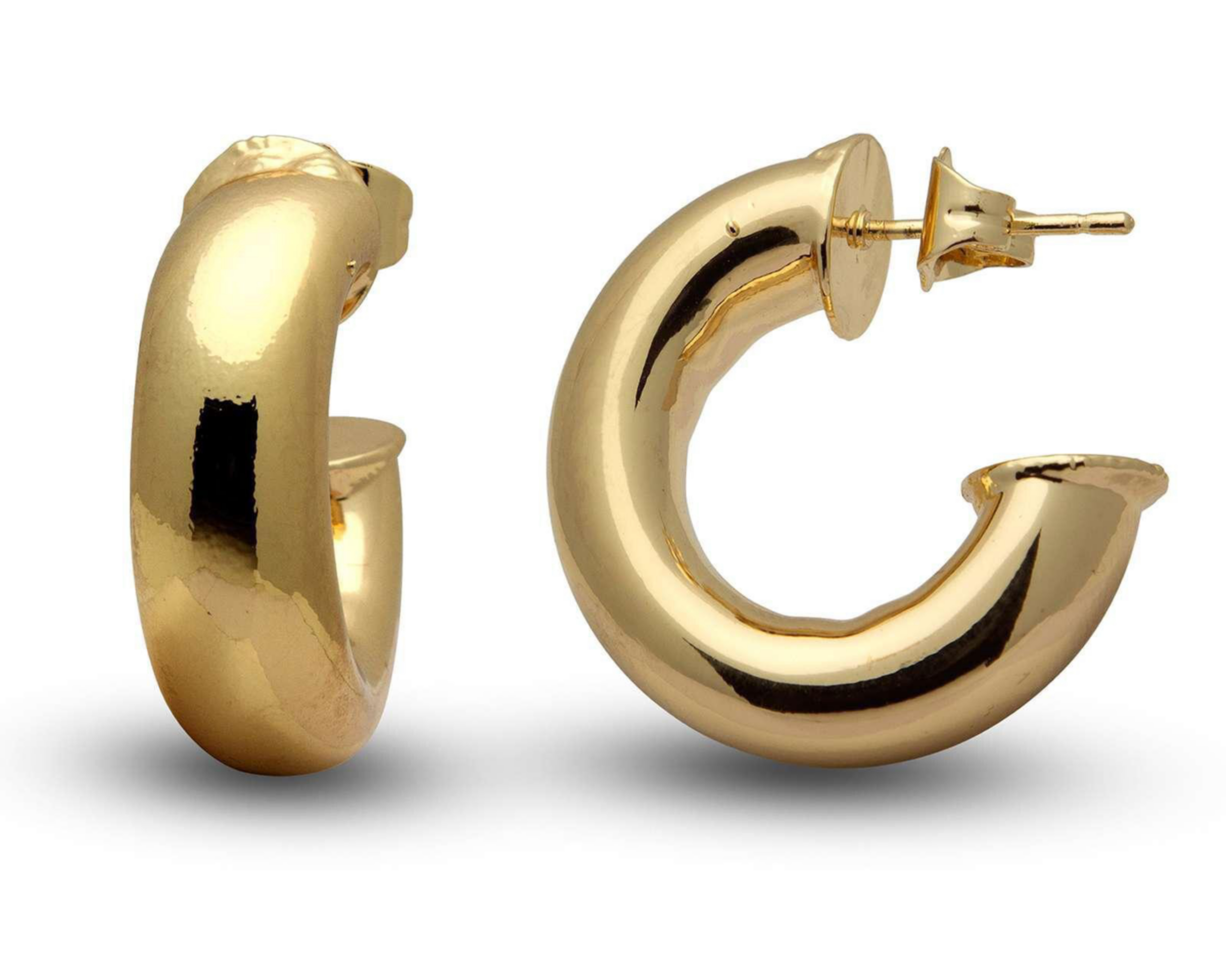 Foto 2 pulgar | Arracadas de Chapa de Oro 18K Sentimientos