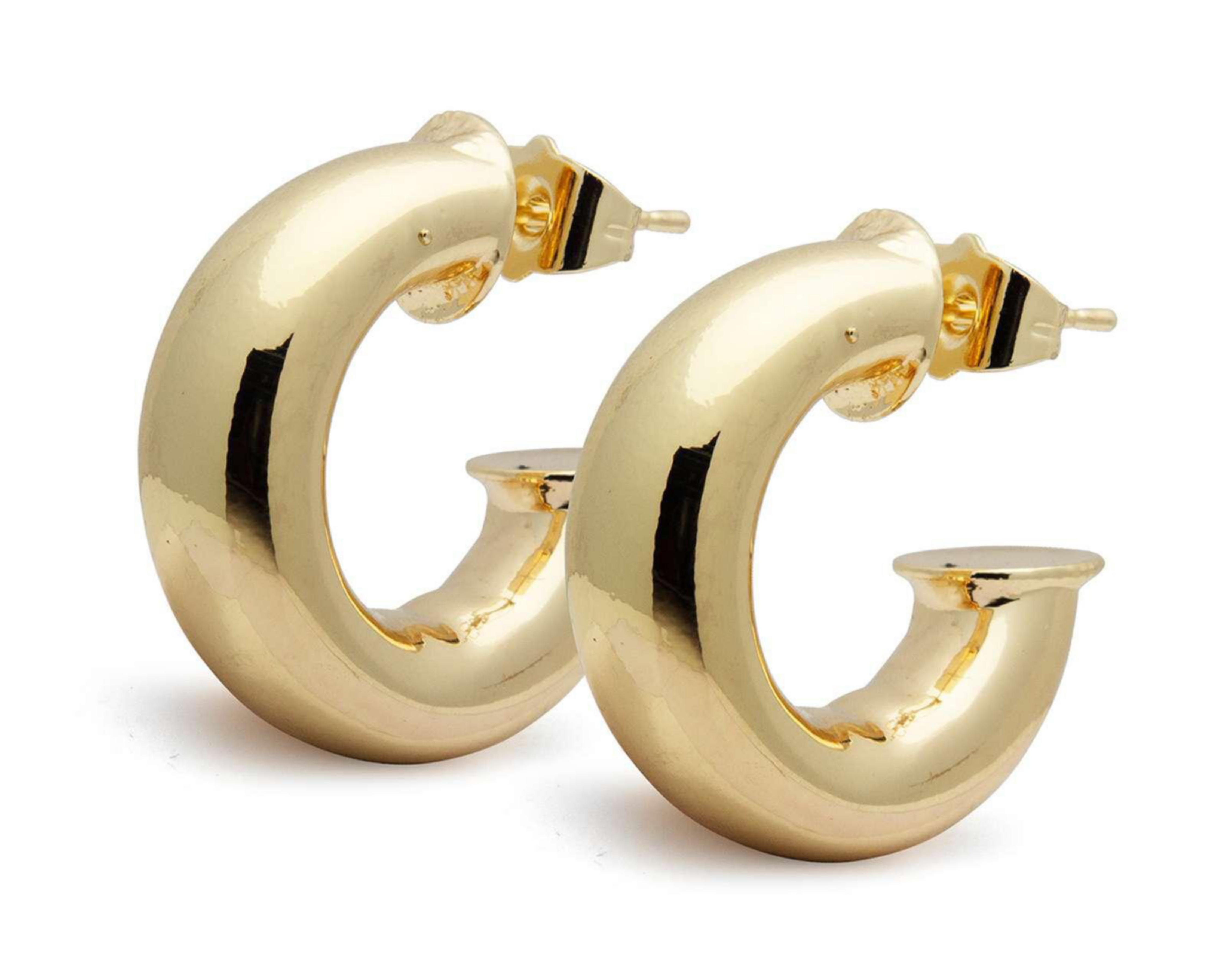 Foto 3 pulgar | Arracadas de Chapa de Oro 18K Sentimientos