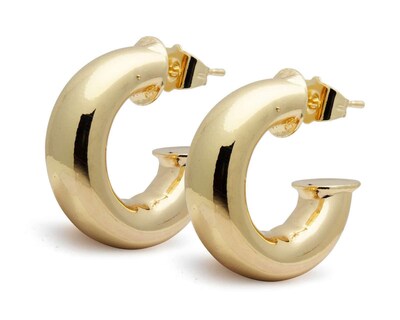 Foto 2 | Arracadas de Chapa de Oro 18K Sentimientos