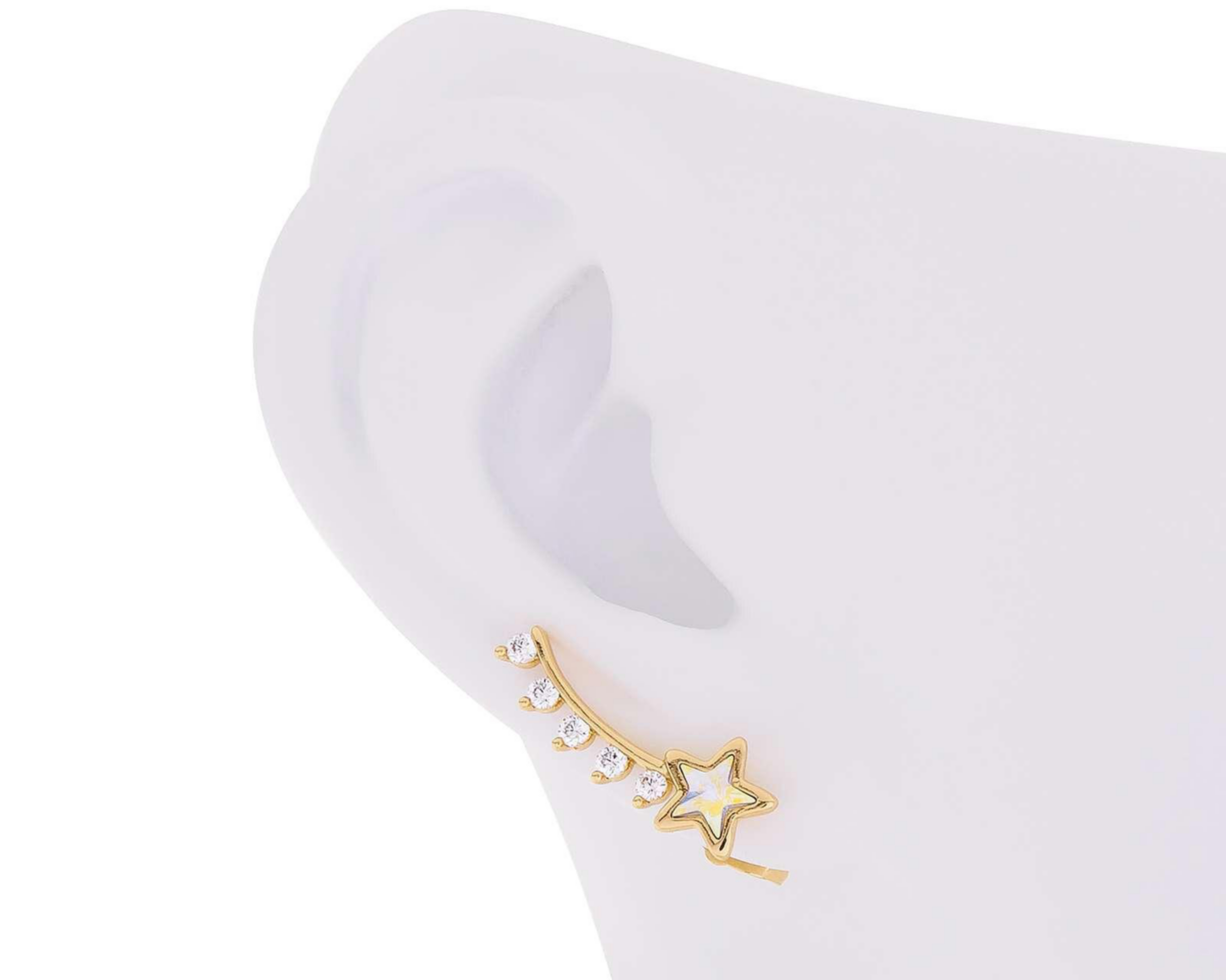 Foto 5 pulgar | Aretes de Chapa de Oro 18K Plafer