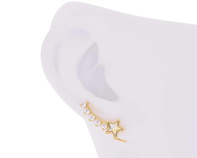 Foto 4 | Aretes de Chapa de Oro 18K Plafer