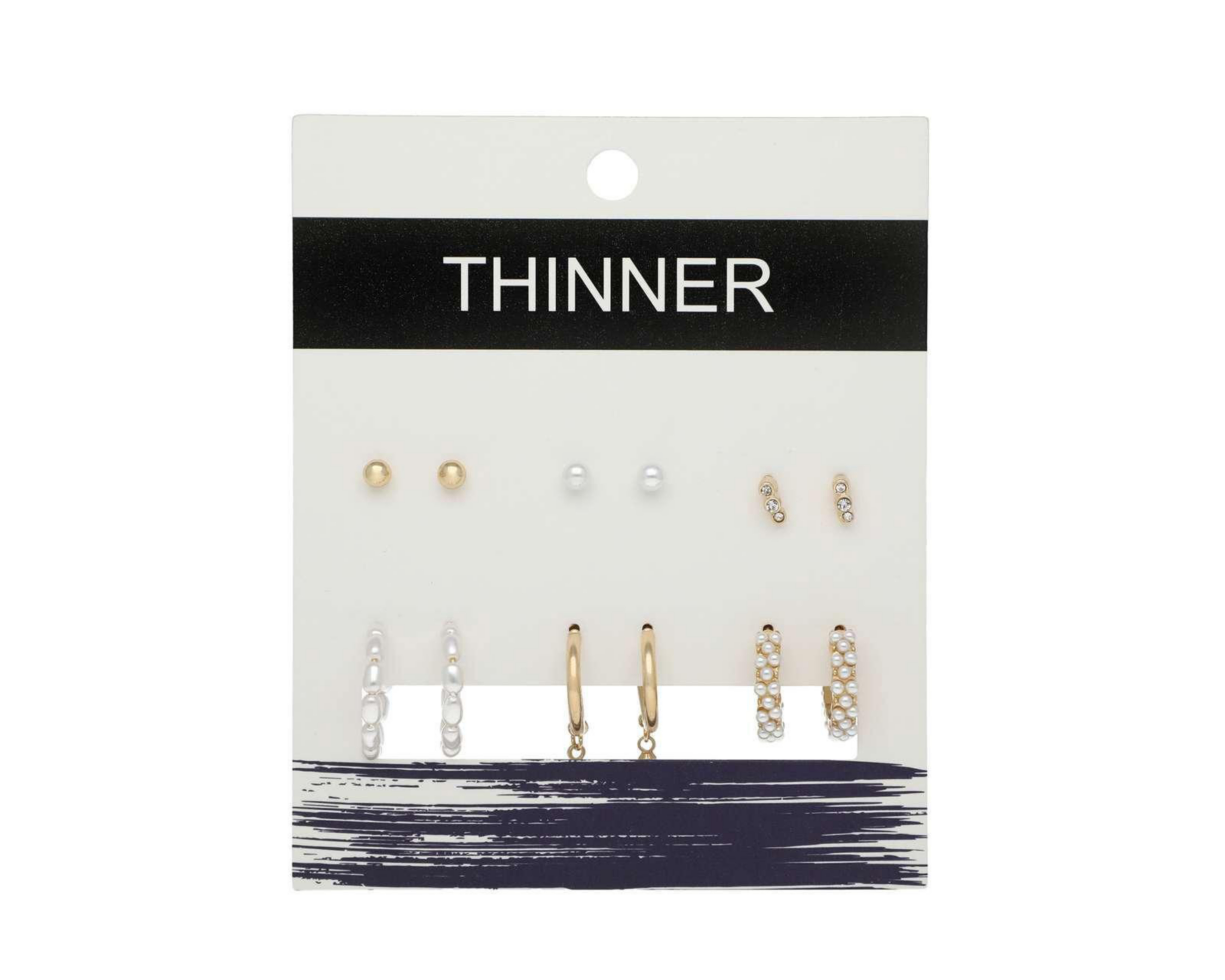 Aretes de Bisutería Fina Thinner 6 Pares