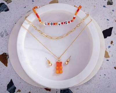 Foto 4 | Collar y Aretes de Bisutería Fina Thinner