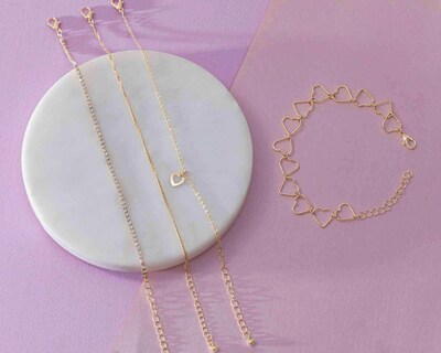 Foto 5 | Pulseras de Bisutería Fina Thinner 4 Piezas
