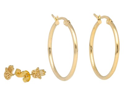 Foto 2 | Aretes de Acero Inoxidable Thinner 2 Pares