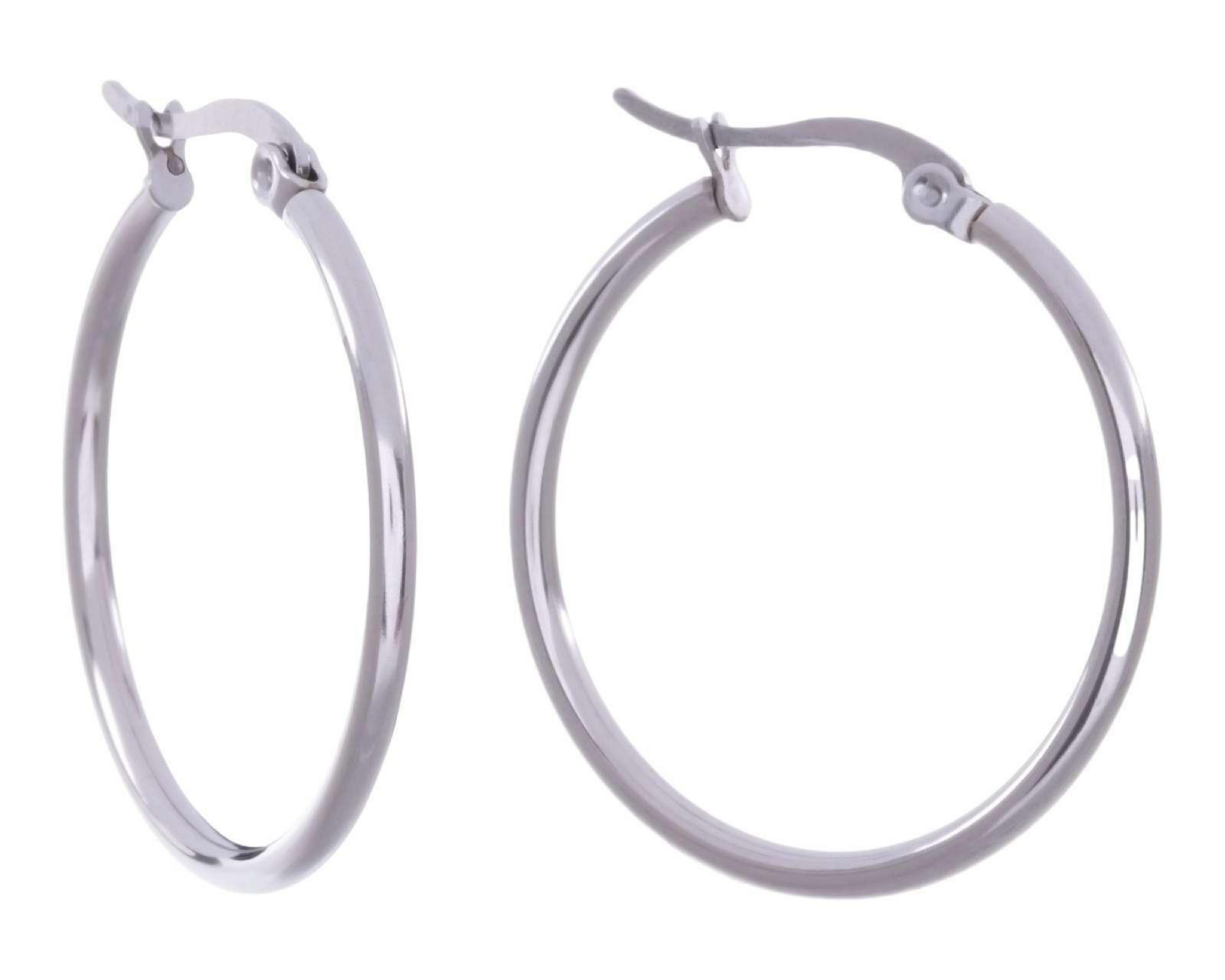 Foto 4 pulgar | Aretes de Acero Inoxidable Thinner 2 Pares