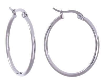 Foto 3 | Aretes de Acero Inoxidable Thinner 2 Pares