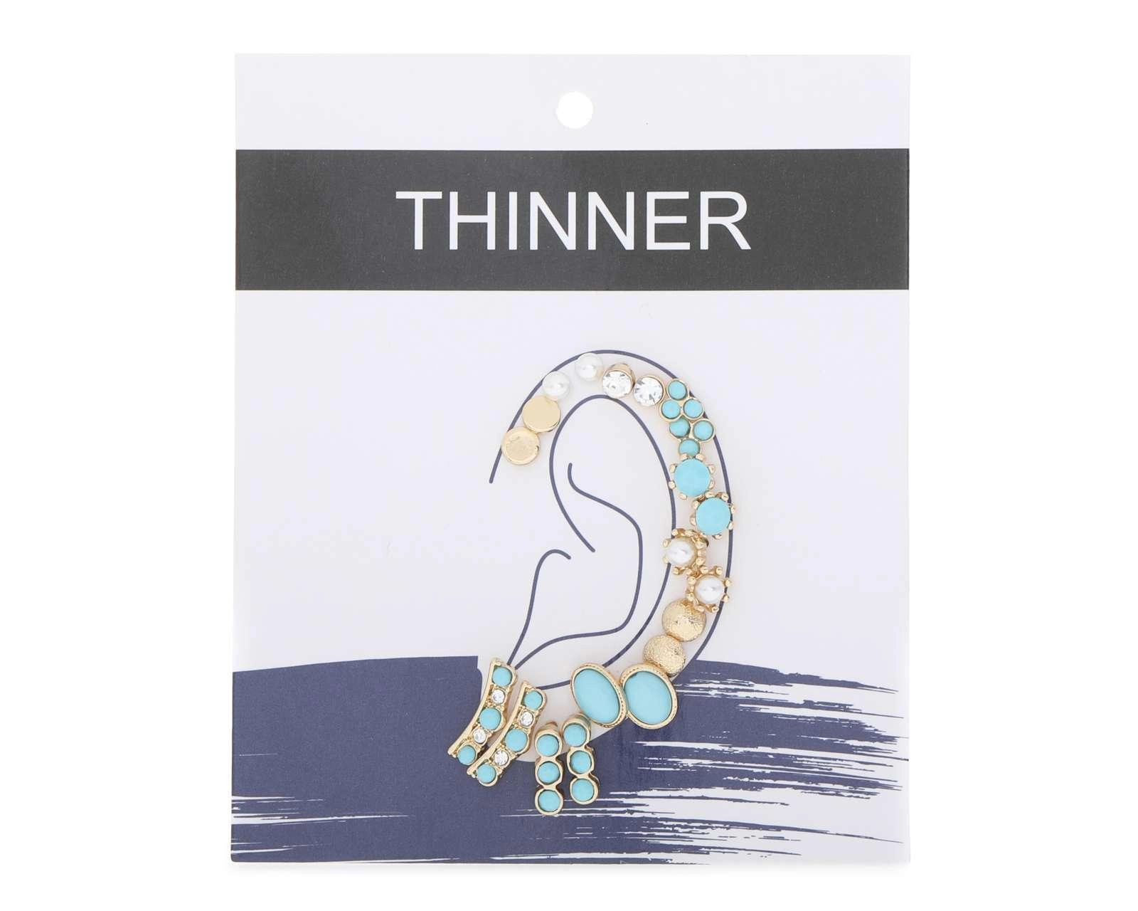 Aretes de Bisutería Fina Thinner 10 Pares $109