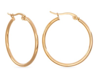 Foto 3 | Aretes de Acero Inoxidable Thinner 2 Pares