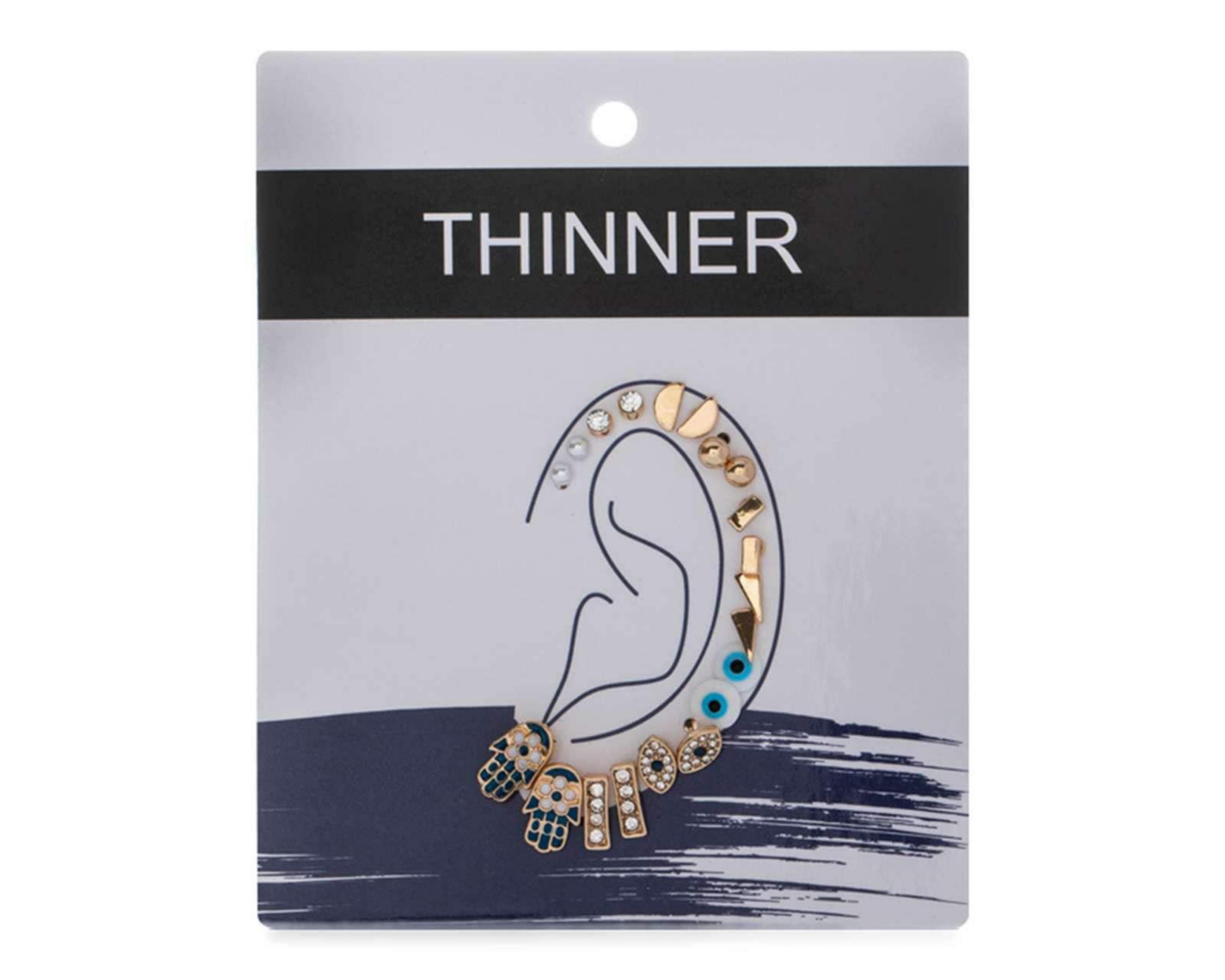 Aretes de Bisutería Fina Thinner 10 Pares $79