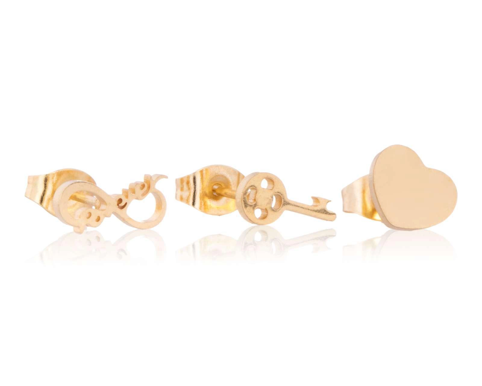 Foto 6 pulgar | Aretes de Acero Inoxidable Thinner 3 Pares
