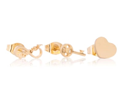Foto 5 | Aretes de Acero Inoxidable Thinner 3 Pares